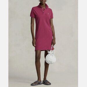 Polo Ralph Lauren Pink Cotton Mesh Polo Dress